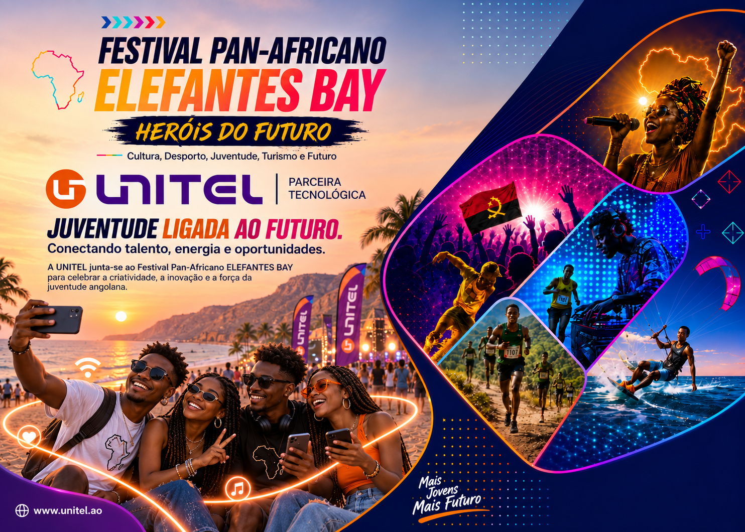 Peça UNITEL como Parceira Tecnológica do Festival Elefantes Bay