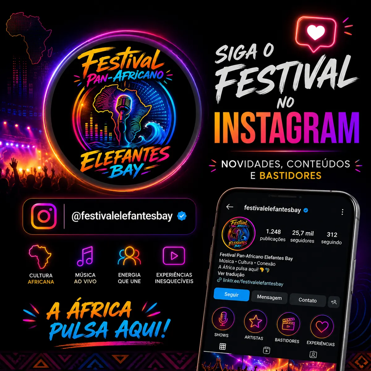 Canal Instagram do Festival ELEFANTES BAY